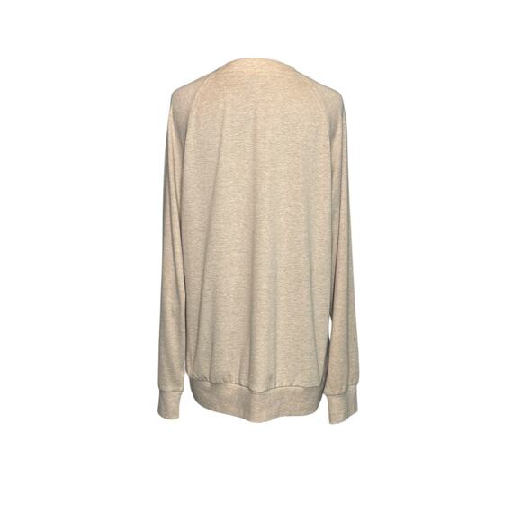 Beige long sleeves relax pullover top size Large - Picture 2 of 9